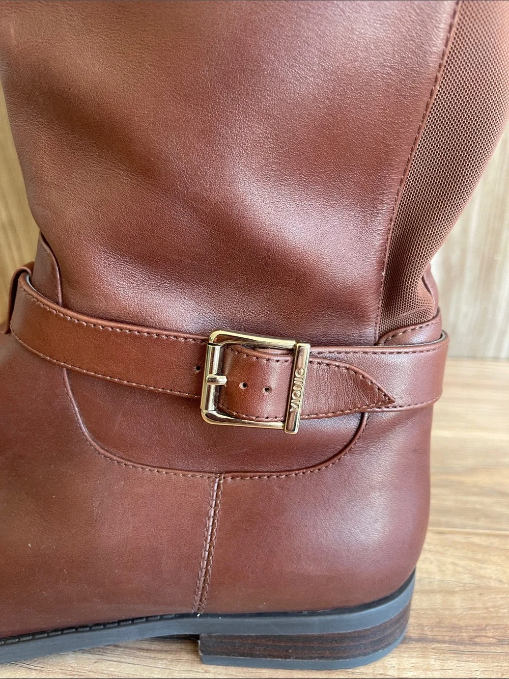 Pre-owned  VIONIC Women’s Tall Riding Boots - Cognac Brown Size 11